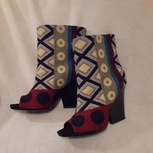 Burberry Prorsum open toe short boots